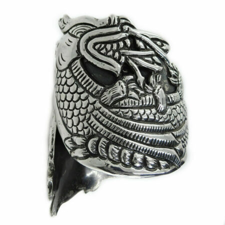 Taxco Stunning Pre-1948 Sterling Hinged Bypass Dragon Repousse Clamper ...
