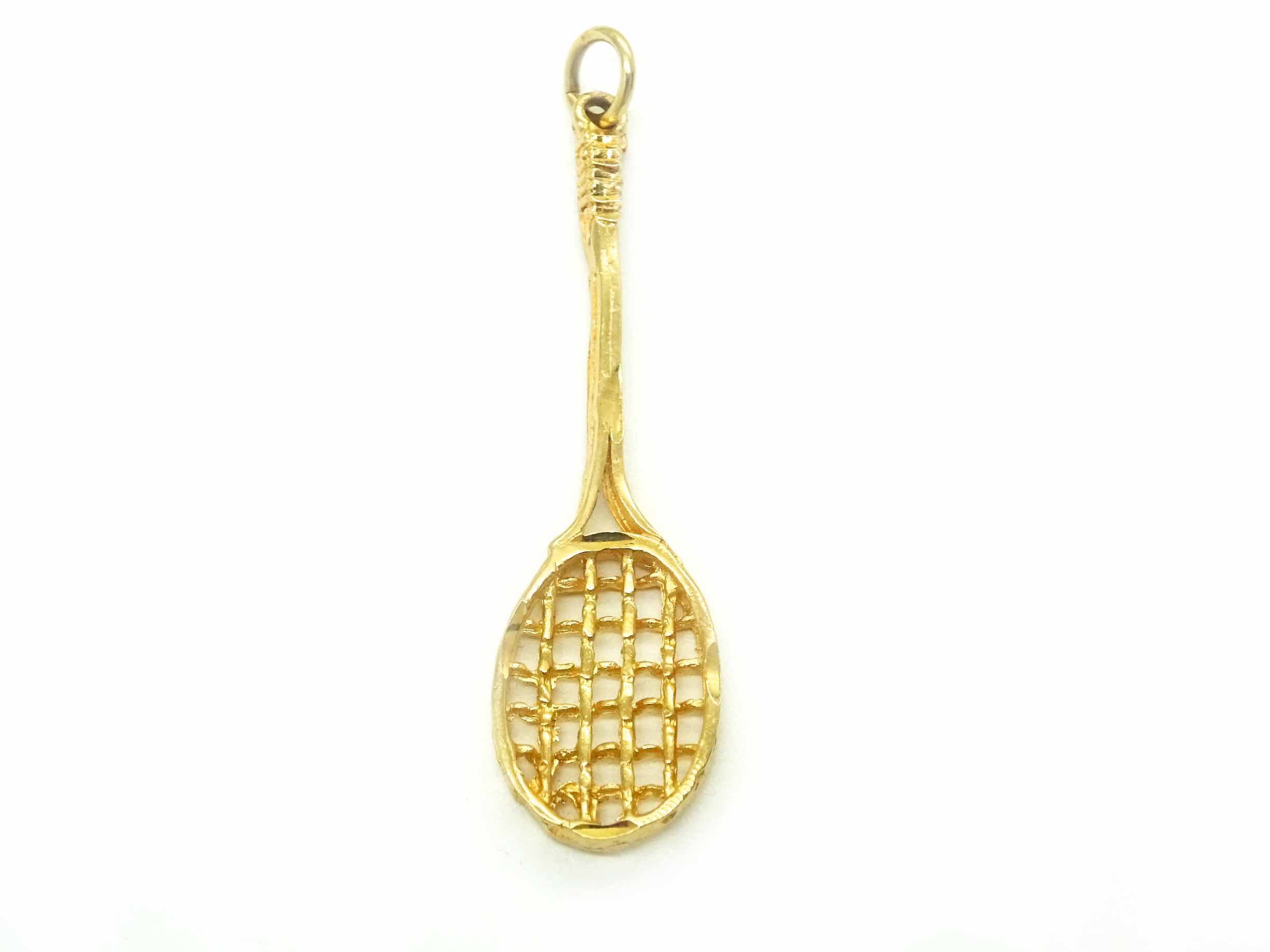 Vintage Tennis Racket Pendant 14k Solid Gold - Jewelry & Coin Mart ...