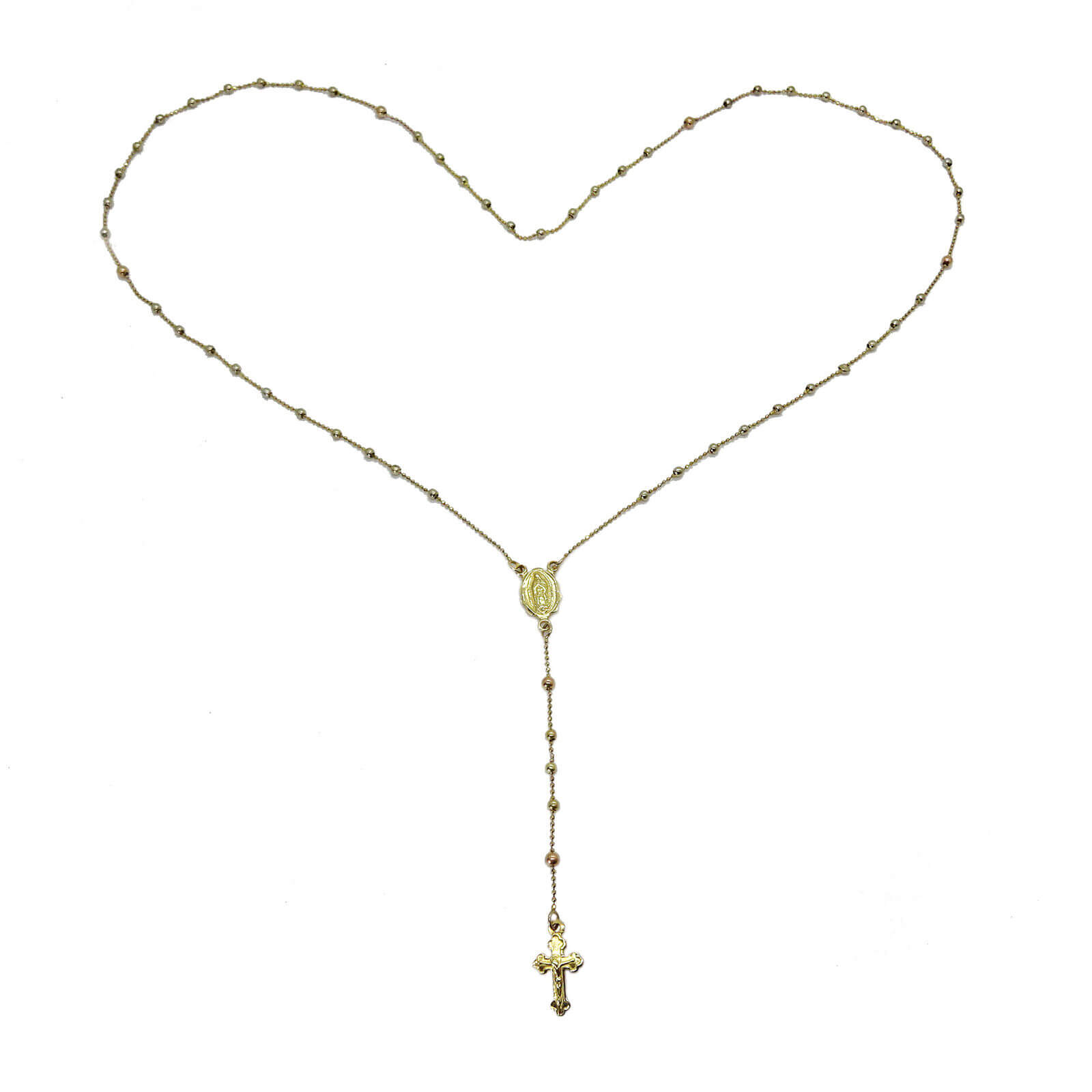 Buy Rosary Necklace 14k Yellow Gold Diamond Cut Beads 20 Inches 2.8mm  Online at SO ICY JEWELRY