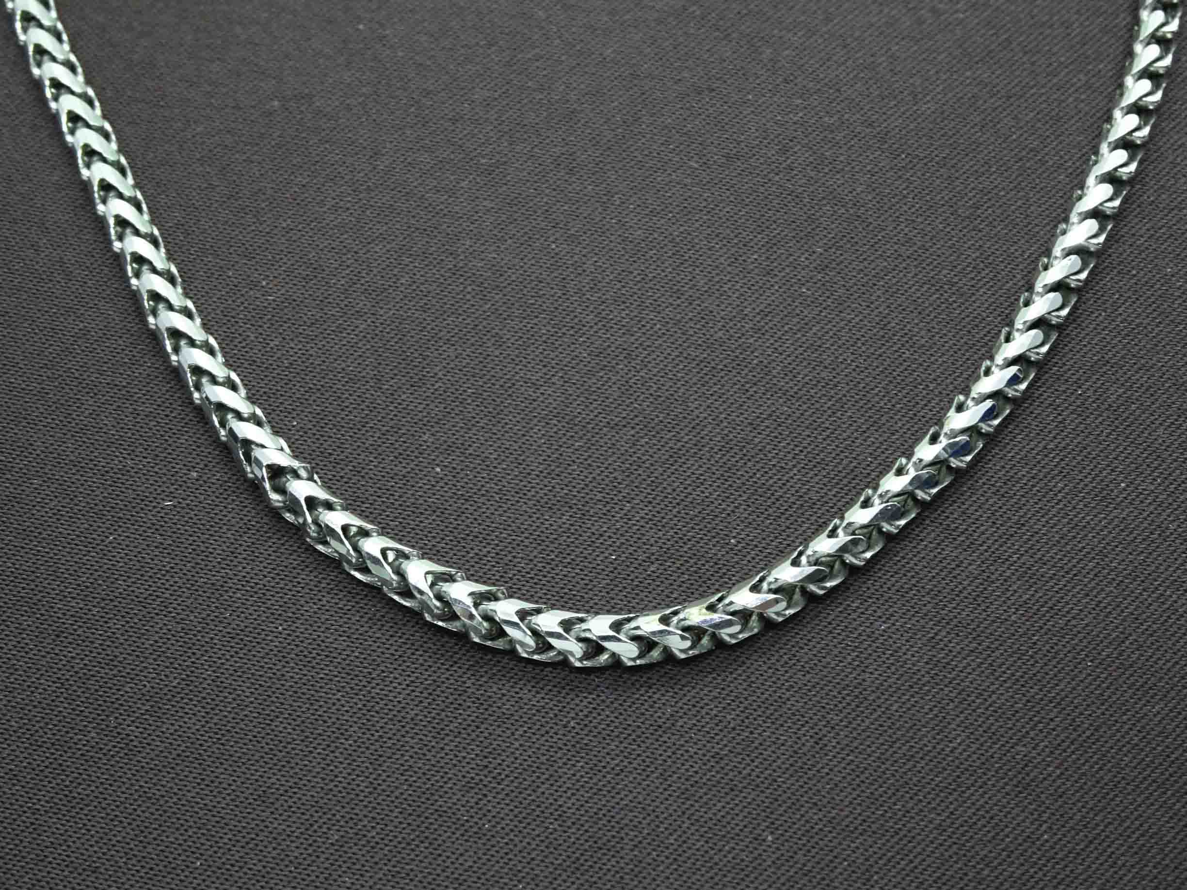 White gold foxtail chain deals